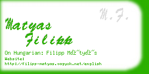 matyas filipp business card